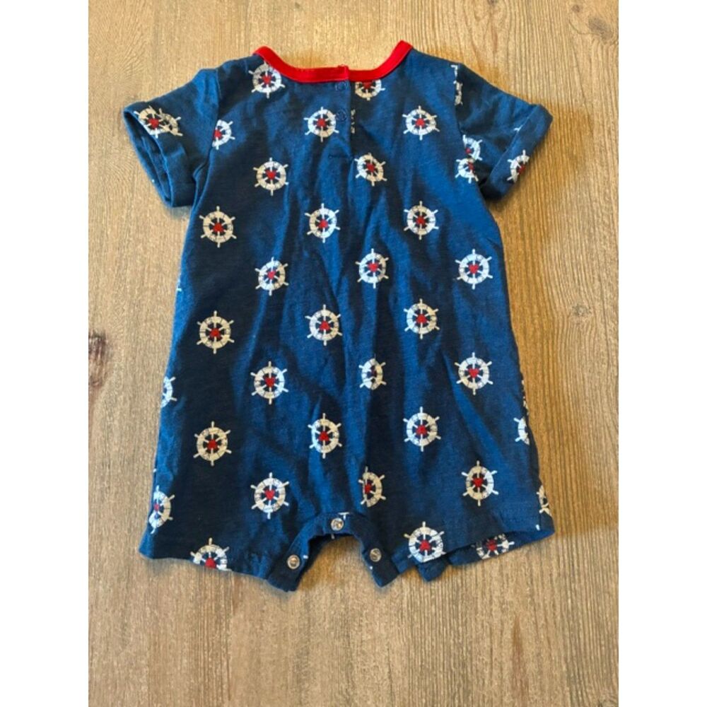 Disney Baby Nautical Romper 12 Months EUC Mickey Cruise Vacation Outfit
